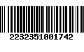 Código de Barras 2232351001742