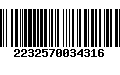 Código de Barras 2232570034316