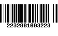 Código de Barras 2232881003223