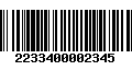 Código de Barras 2233400002345