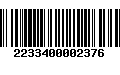 Código de Barras 2233400002376