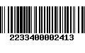 Código de Barras 2233400002413