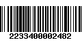 Código de Barras 2233400002482