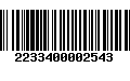 Código de Barras 2233400002543