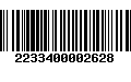 Código de Barras 2233400002628