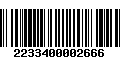 Código de Barras 2233400002666