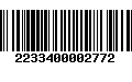 Código de Barras 2233400002772