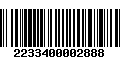 Código de Barras 2233400002888