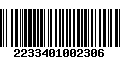 Código de Barras 2233401002306