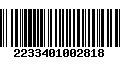 Código de Barras 2233401002818