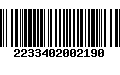 Código de Barras 2233402002190