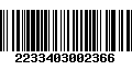 Código de Barras 2233403002366