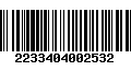 Código de Barras 2233404002532