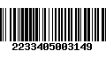 Código de Barras 2233405003149