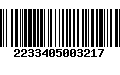 Código de Barras 2233405003217