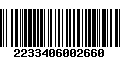 Código de Barras 2233406002660