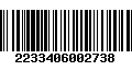 Código de Barras 2233406002738