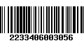 Código de Barras 2233406003056