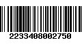 Código de Barras 2233408002750