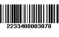 Código de Barras 2233408003078