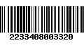 Código de Barras 2233408003320