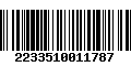 Código de Barras 2233510011787