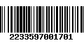 Código de Barras 2233597001701