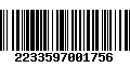 Código de Barras 2233597001756