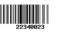 Código de Barras 22340023