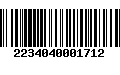 Código de Barras 2234040001712