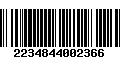 Código de Barras 2234844002366