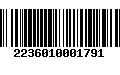 Código de Barras 2236010001791