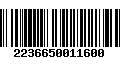 Código de Barras 2236650011600