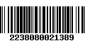 Código de Barras 2238080021389