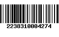 Código de Barras 2238310004274