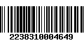 Código de Barras 2238310004649