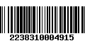 Código de Barras 2238310004915