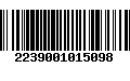 Código de Barras 2239001015098