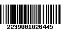 Código de Barras 2239001026445