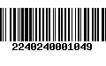 Código de Barras 2240240001049