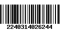 Código de Barras 2240314026244