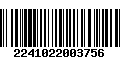 Código de Barras 2241022003756