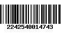 Código de Barras 2242540014743