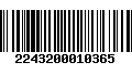 Código de Barras 2243200010365