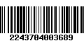 Código de Barras 2243704003689