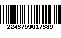 Código de Barras 2243759017389