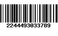 Código de Barras 2244493033789