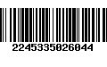 Código de Barras 2245335026044