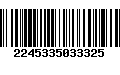 Código de Barras 2245335033325