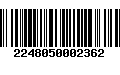 Código de Barras 2248050002362